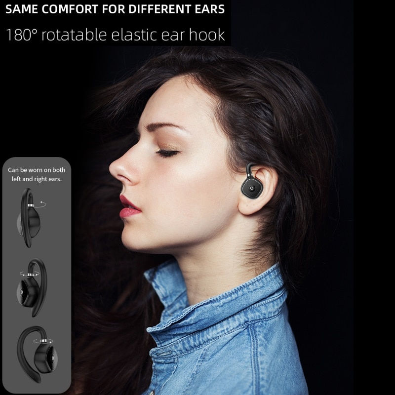 Thumbnail: Air Conduction Bluetooth 5.3 Earphones Sport Waterproof Led Display Wireless 