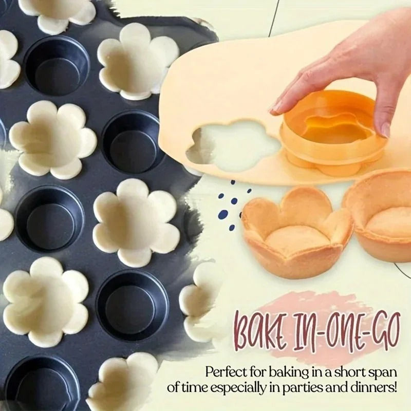 Thumbnail: Dough Tamper Set Flower Shaped Cutter Cake Mold Creative Cake Cup Presser 