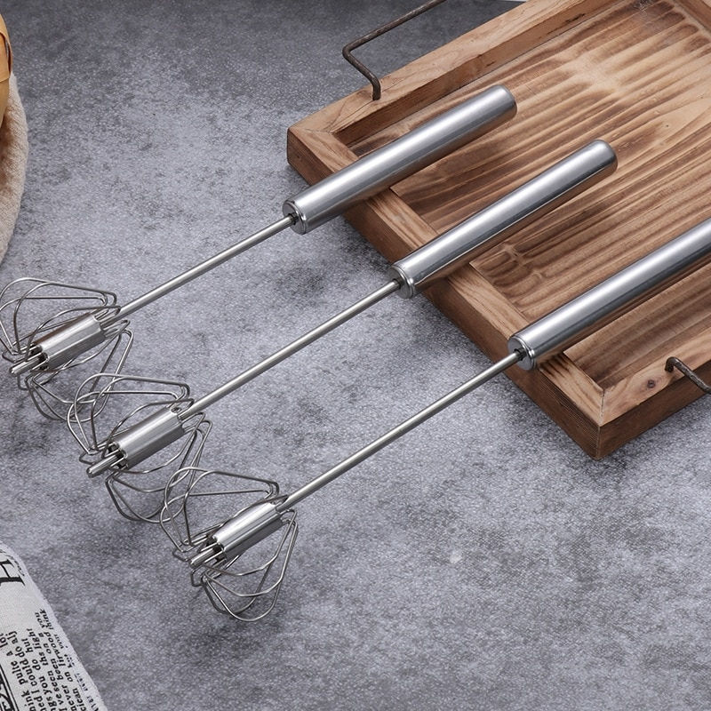 Thumbnail: Hand Pressure Semi-automatic Egg Beater Stainless Steel Kitchen Accessories 