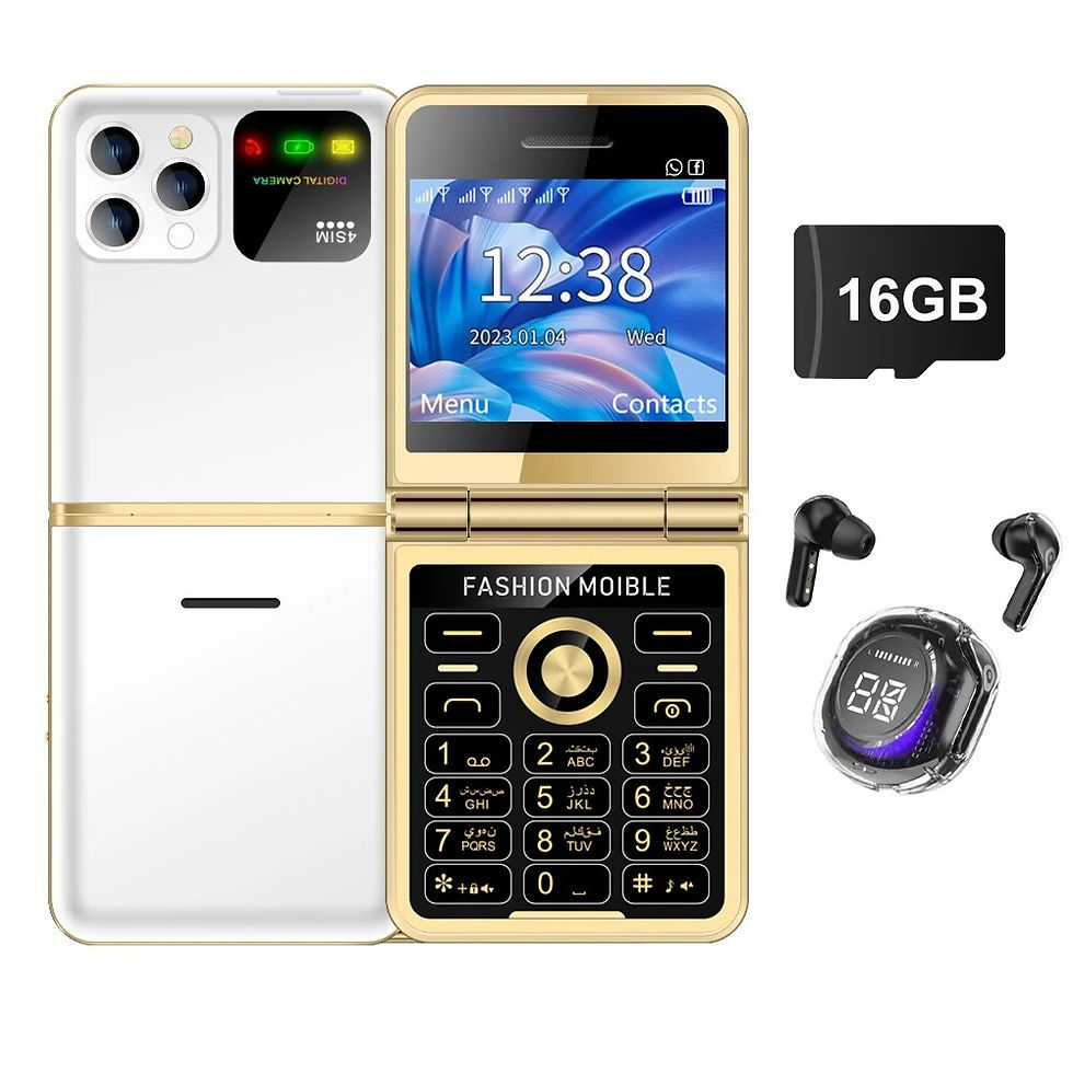 Thumbnail: SERVO P20 4 SIM Card Flip Mobile Phone GSM Speed Dial Bluetooth 2.4'' Screen 