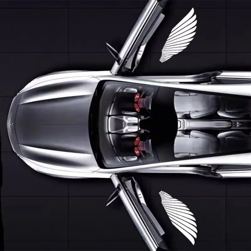 2Pcs LED Car Door Emblem Light Welcome Lamp Wireless Laser Projector 