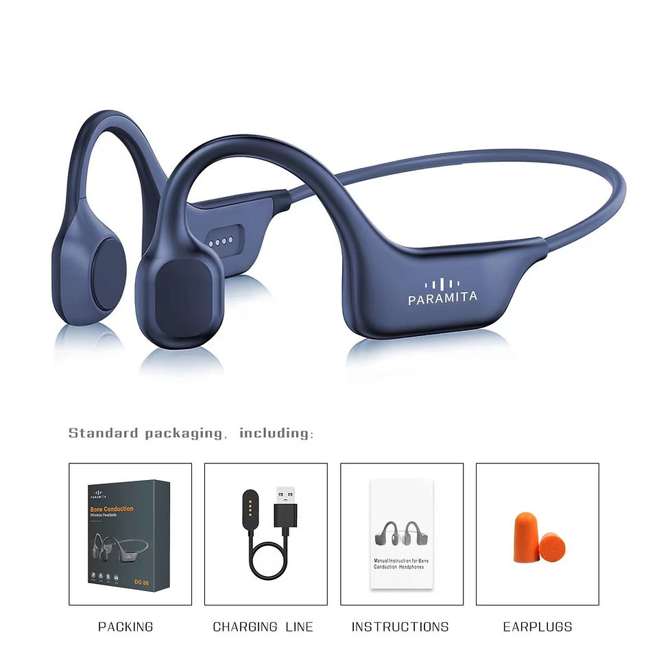 Thumbnail: PARAMITA Real Bone Conduction Headphones Bluetooth Wireless Earphones Waterproof