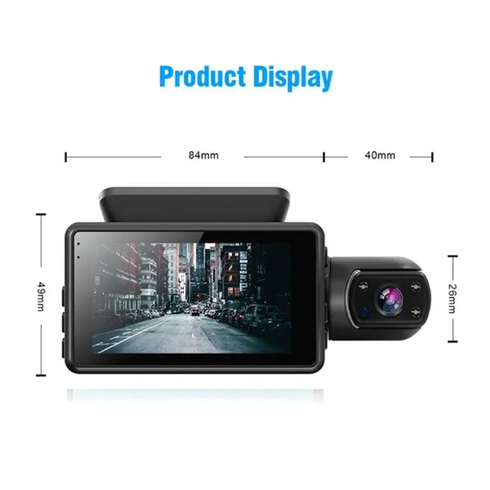 Thumbnail: Dual Lens Dash Cam for Cars Black Box HD 1080P Car Video Recorder with WIFI 