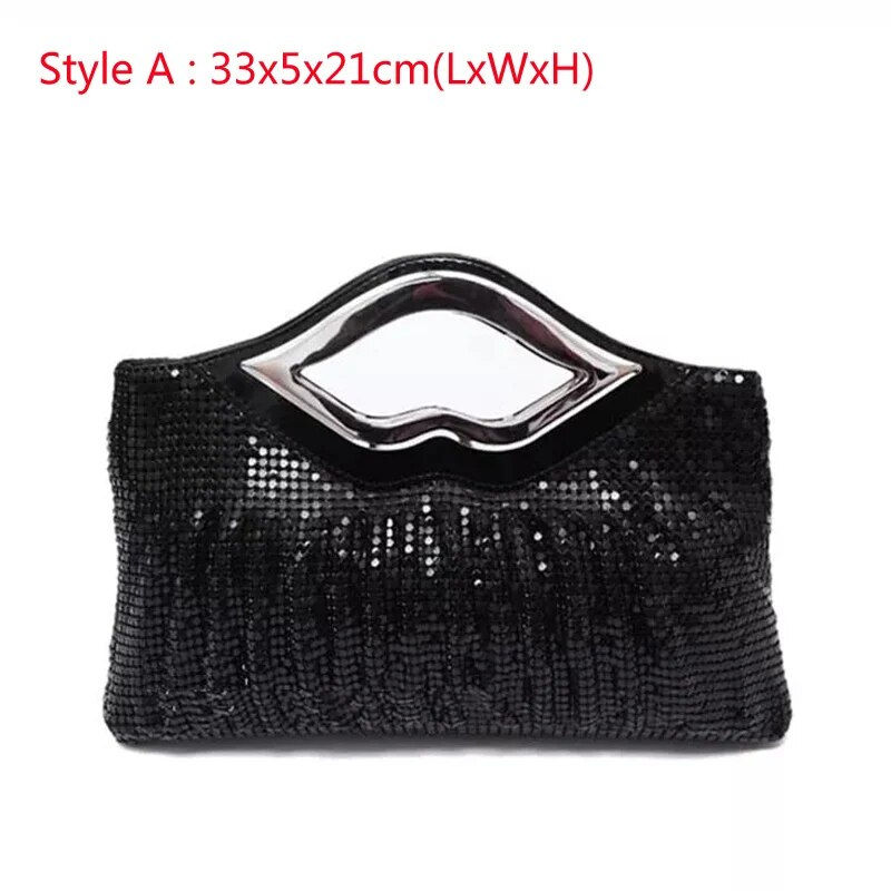 Thumbnail: Sequins Evening Clutch Bag Women Luxury Full Rhinestones Handbag 