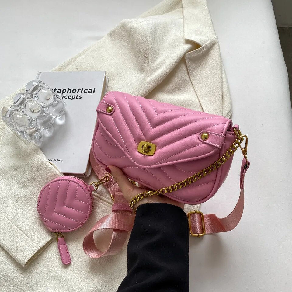 Thumbnail: Small PU Leather Shoulder Bag For Women 2023 new purse and Handbags Female 