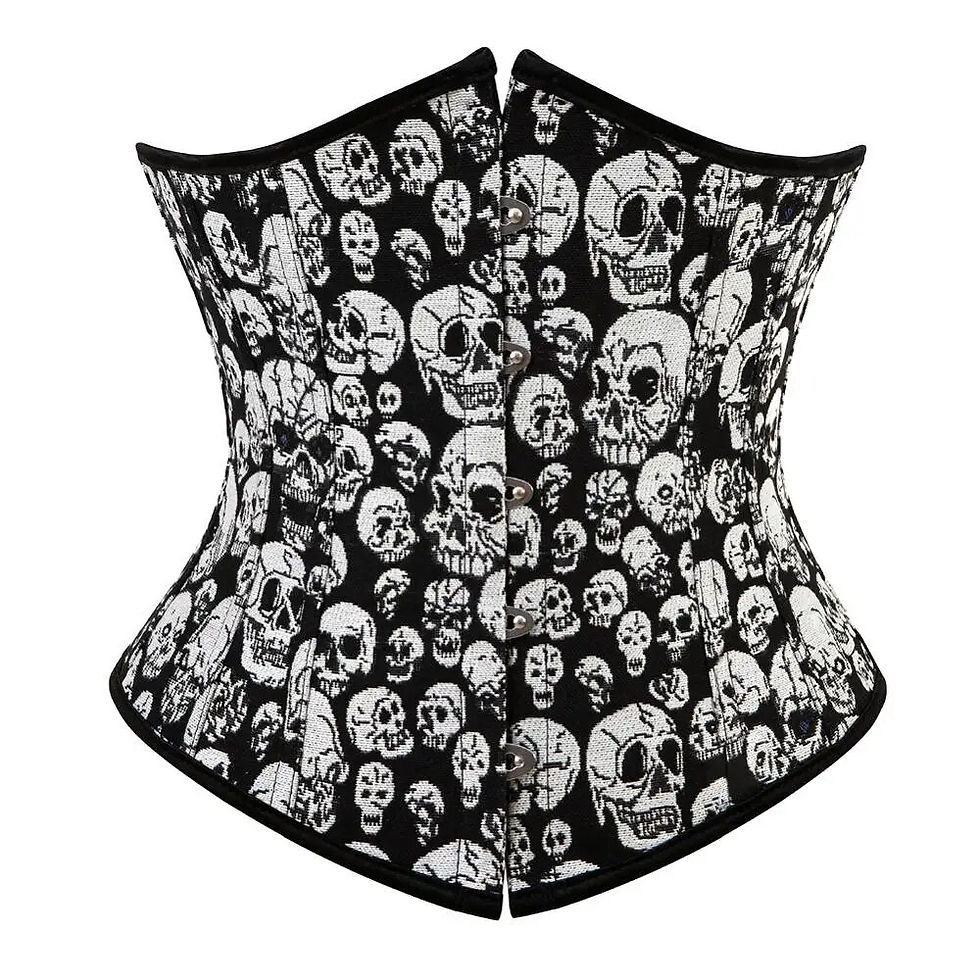 Thumbnail: SEXY Gothic Underbust Corset and Waist cincher Bustiers Top Workou