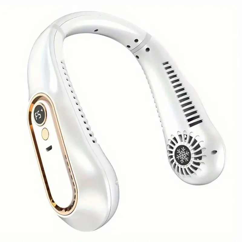 Thumbnail: Neck Fan, Stay Cool And Comfortable With This USB Rechargeable 5-Speed 