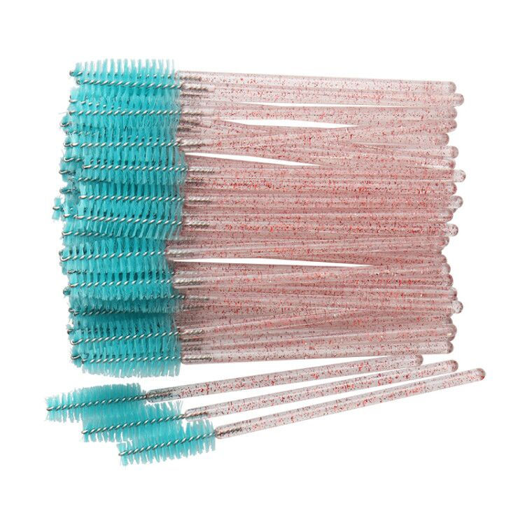 Thumbnail: 50 pcs Cosmetic Eyelash Brush  Crystal Mascara Wands Applicator Diamond 