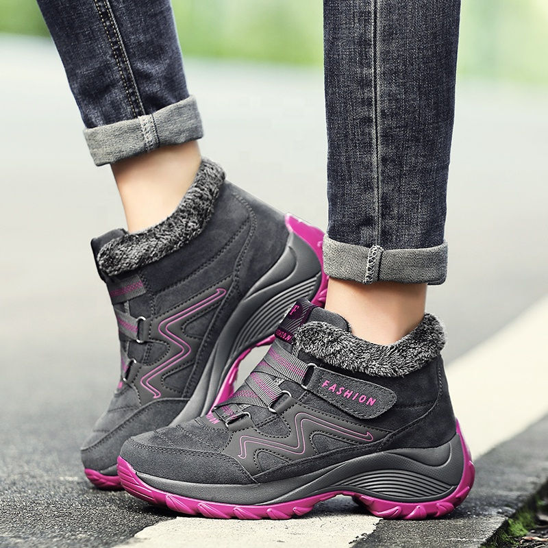 Thumbnail: 2019 New Winter Autumn Ankle Women Snow Boots Warm Plush