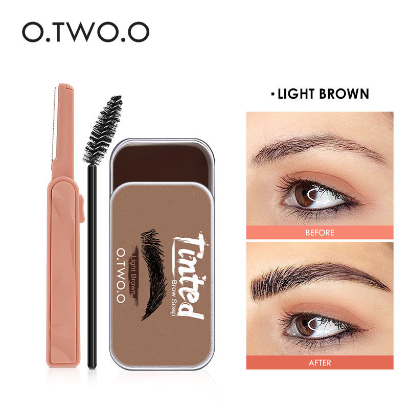 Thumbnail: O.TWO.O Eyebrow Gel Wax Brow Soap 4 Color Tint Eyebrow Enhancer Natural