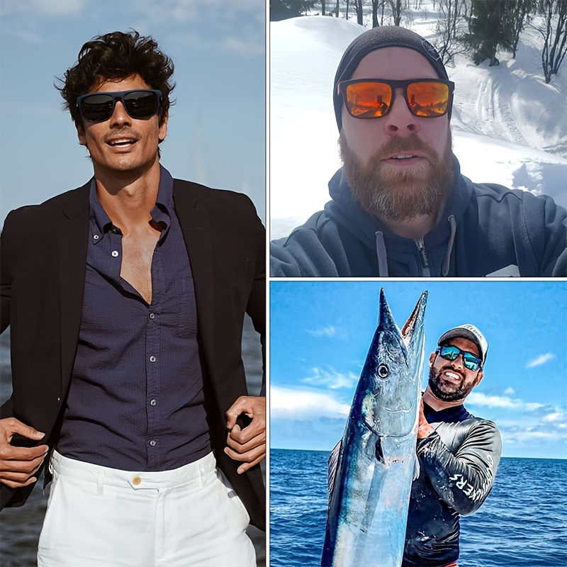 Thumbnail: Fashion Vintage Square Polarized Sunglasses Men Women Driving Fishing Luxury 