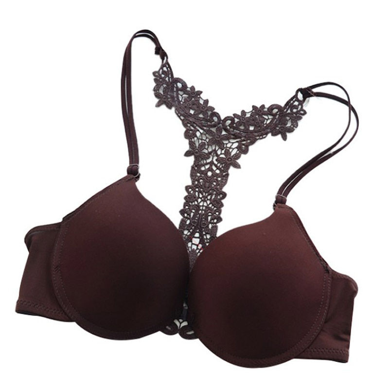 Thumbnail: Women Bra Front Button Bra Push Up Underwear Woman Underwear Buckle 