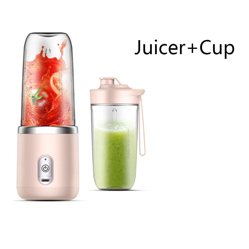 Thumbnail: Portable Small Electric Juicer Stainless Steel Blade Juicer Cup Juicer Fruit 