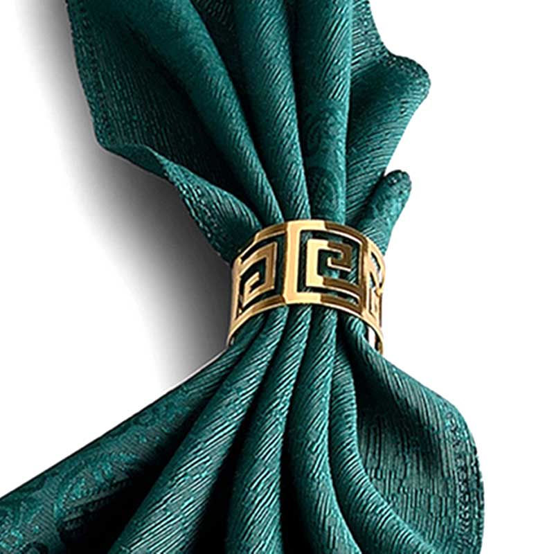 Thumbnail: 6pcs Gold Napkin Rings Serviette Rings