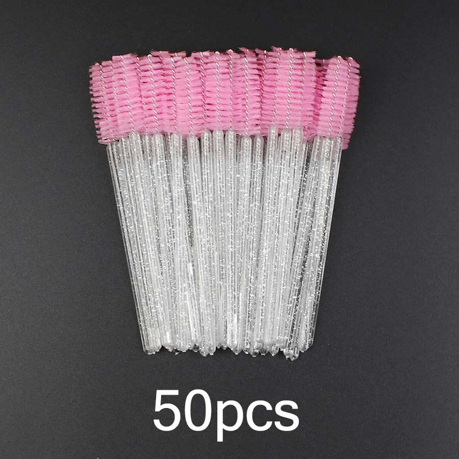 Thumbnail: Disposable Eyelash Brush 25/50 Pcs Crystal Eye Brush Diamond Handle Mini 