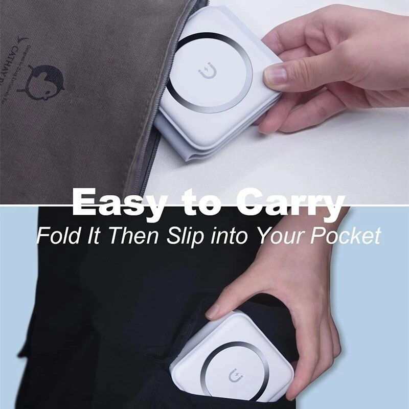 Thumbnail: 3 in 1 15W Magnetic Fold Wireless Charger Stand Fast Wireless Charging 