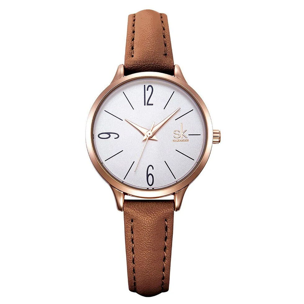 Thumbnail: Shengke new watch women Casual Leather Female's Watches Girl Wristwatches 