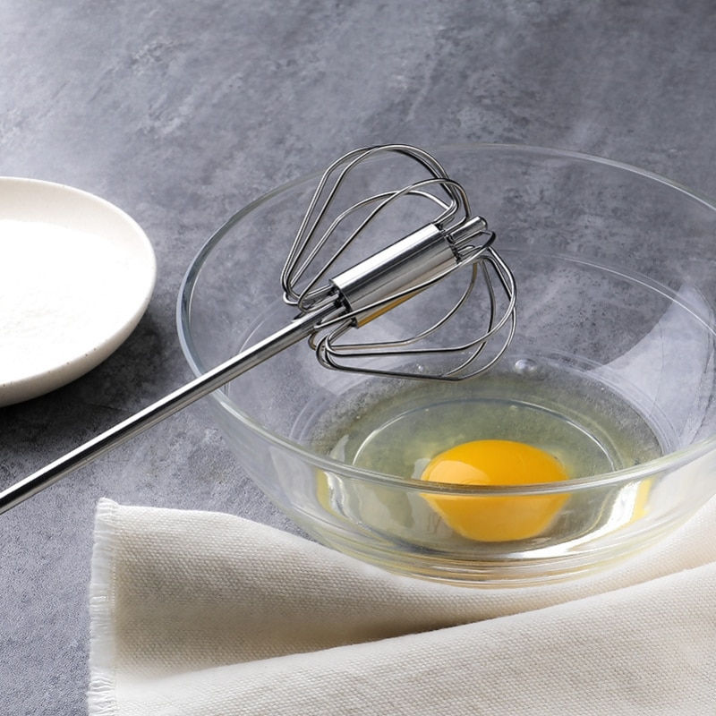 Thumbnail: Hand Pressure Semi-automatic Egg Beater Stainless Steel Kitchen Accessories 