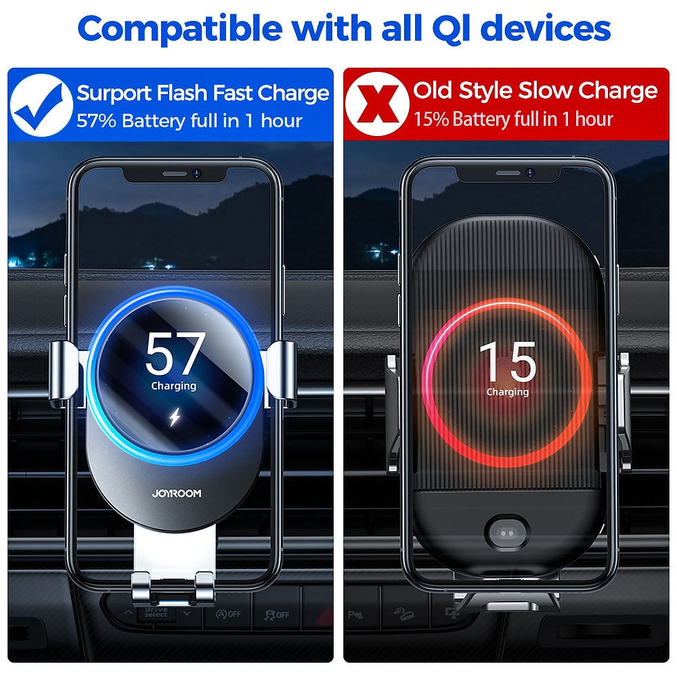Thumbnail: Car Phone Holder 15W Fast Wireless Charger For iPhone 13 12 Pro Max Xiaomi 