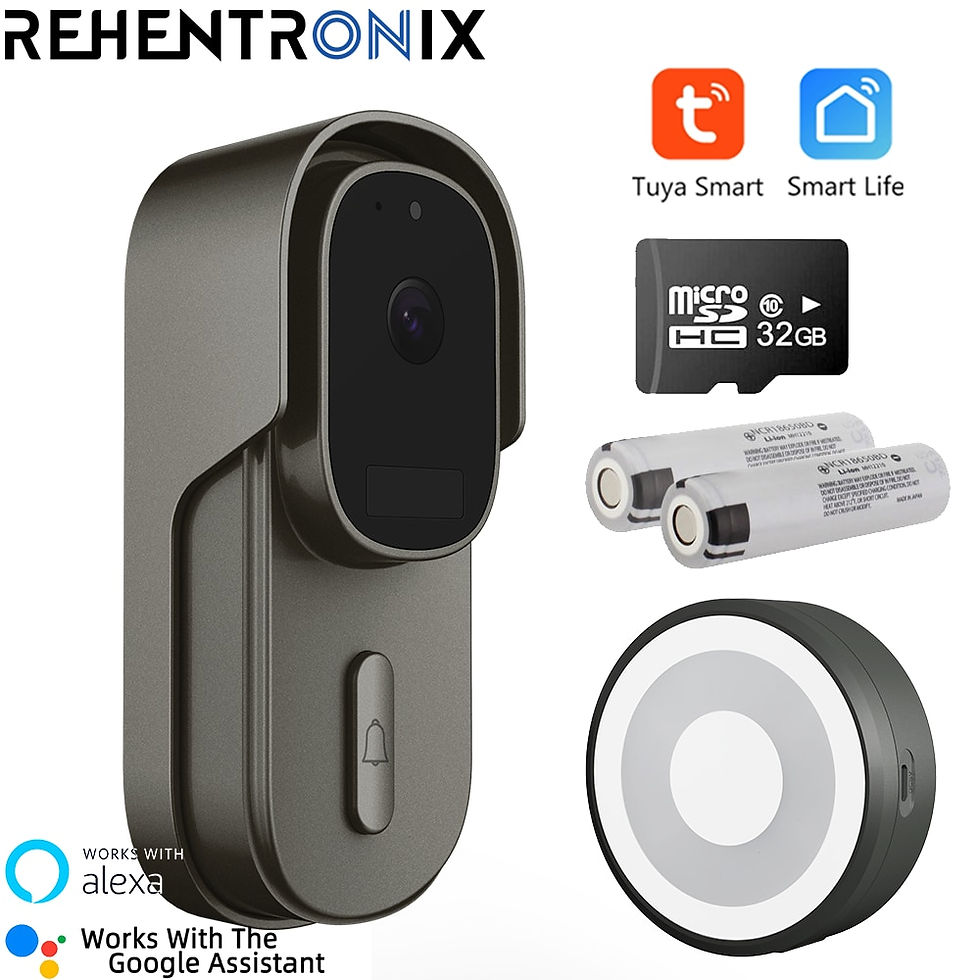 Thumbnail: Tuya Video Doorbell WiFi Wireless Wired Door Bell DC AC Battery Powered 1080P