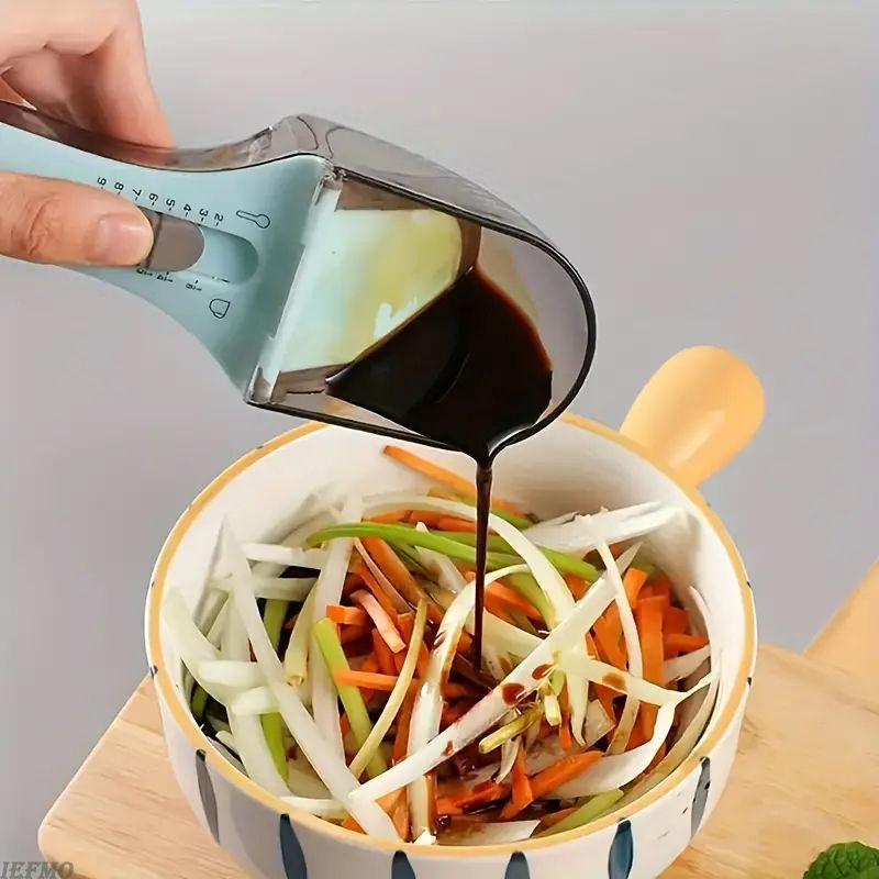 Thumbnail: 1Pc Adjustable Measuring Cup And Measuring Spoon Plastic Spoon Measuring Cup 