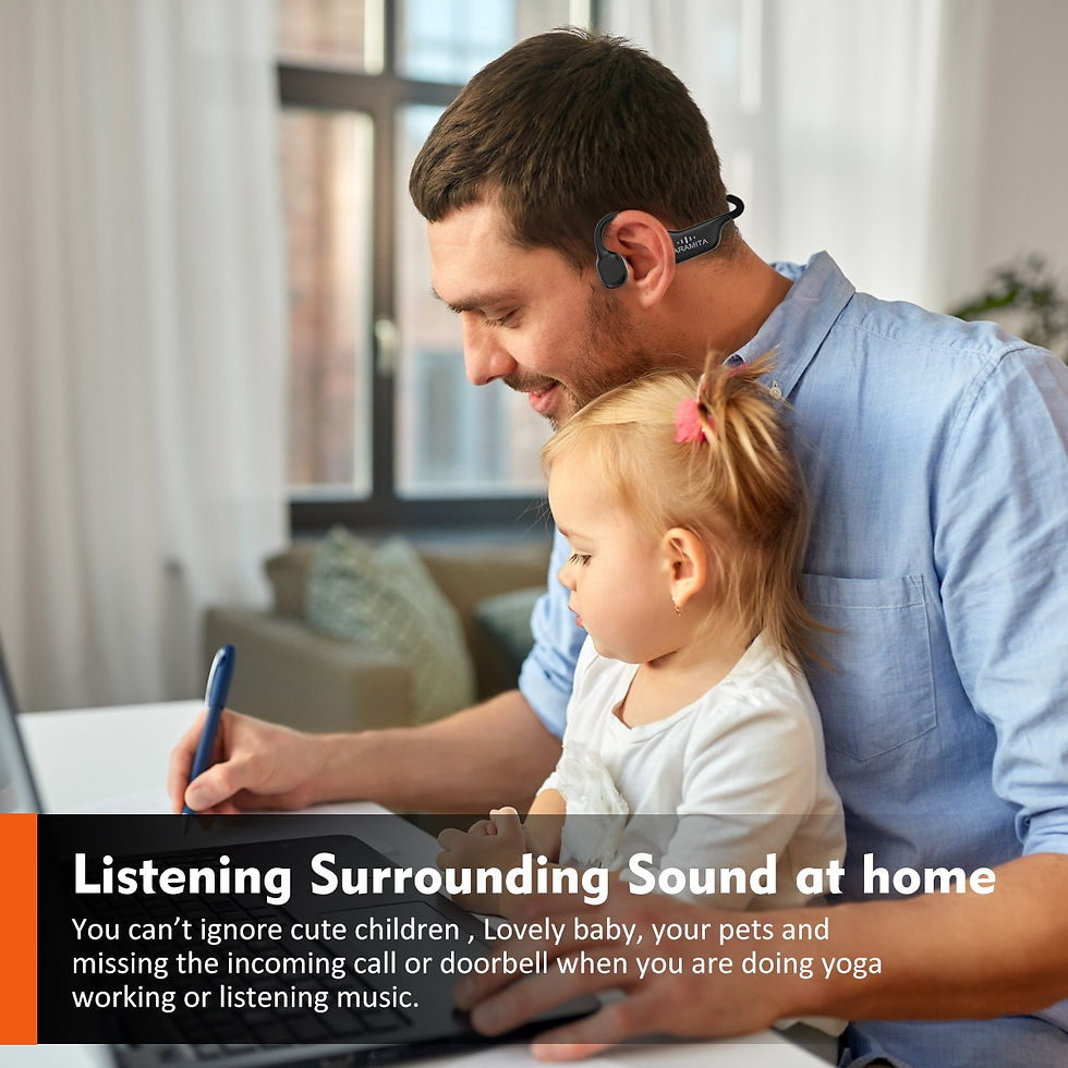 Thumbnail: PARAMITA Real Bone Conduction Headphones Bluetooth Wireless Earphones Waterproof