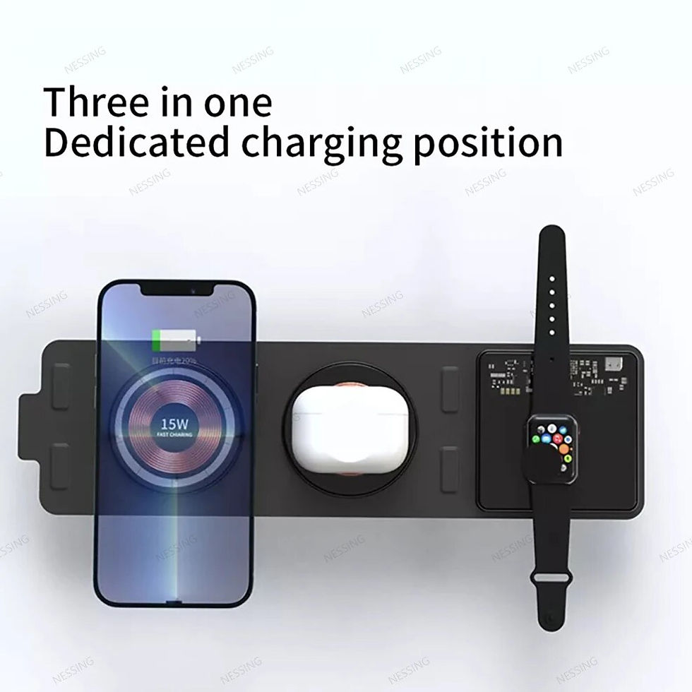 Thumbnail: 3 IN 1 Magnetic Fold Wireless Charger Pad For iPhone 14 12 13 Pro Max 12 Mini 