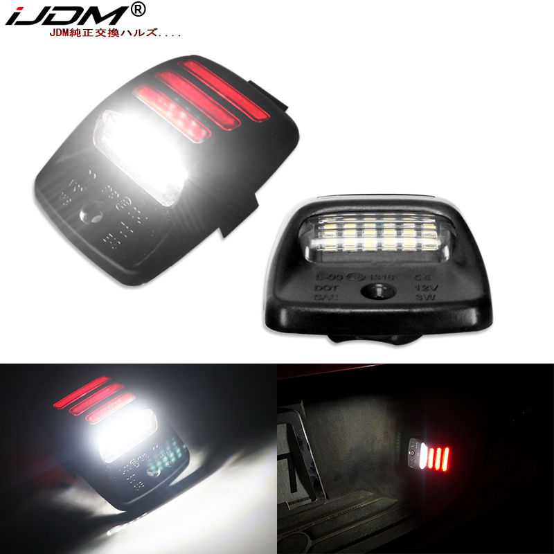 2Pcs LED Car License Plate Lights Lamp Assembly Replacement For Toyota Tacoma