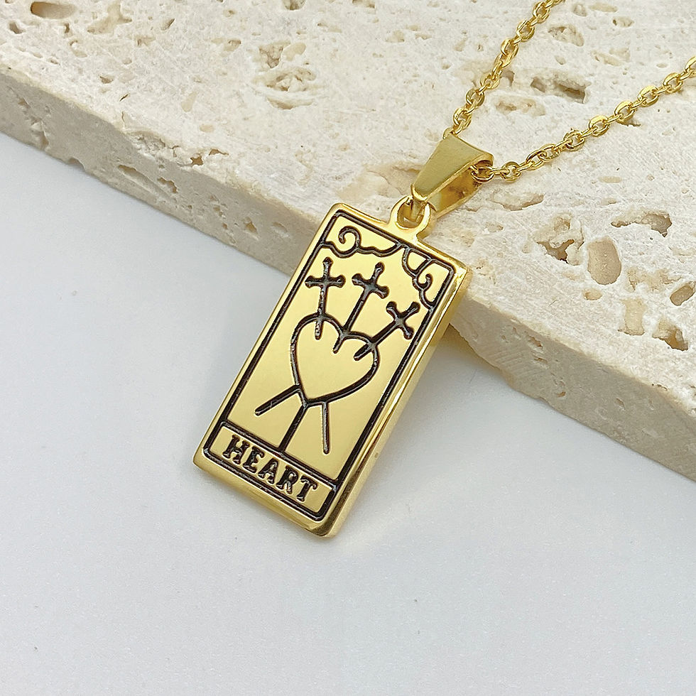 Thumbnail: Personalun Amulet Tarot Card Pendant Necklace