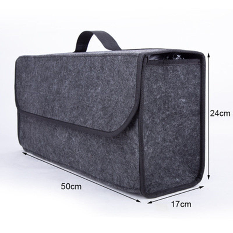 Thumbnail: Car Storage Travel Bag Soft Woolen Felt Car Trunk Organizer Car Storage Box Bag 