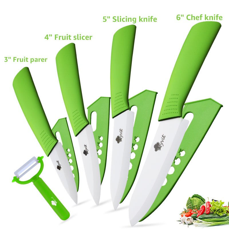 Thumbnail: Ceramic Knives Kitchen Knives 3 4 5 6 Inch Chef Knife Cook Set+peeler White