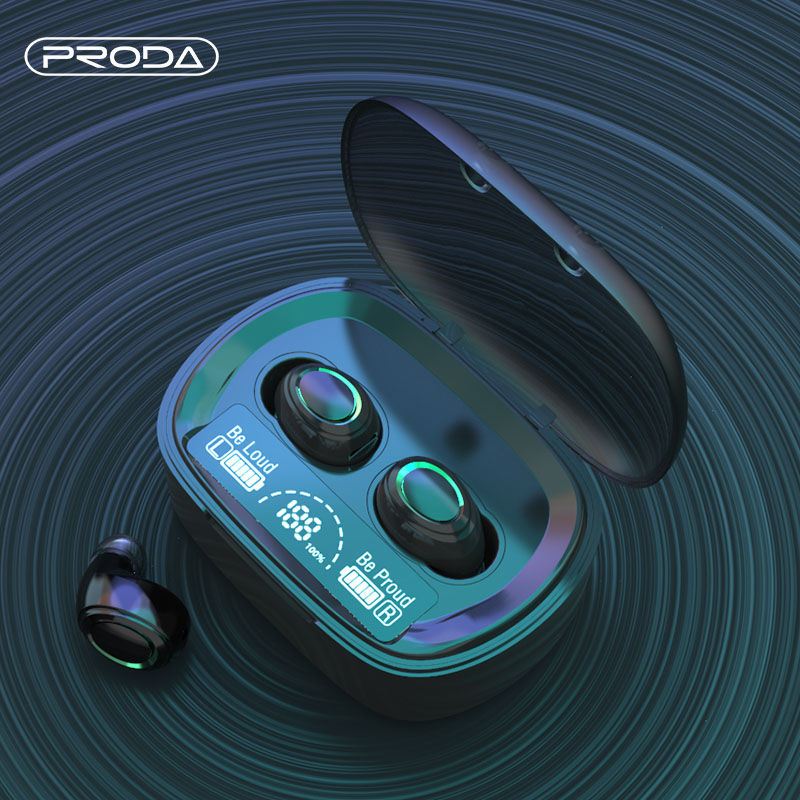 Thumbnail: PRODA/AZEADA F9 2400mAh 2021 TWS 5.1 Earbuds LED Digital Display Mobile Pho