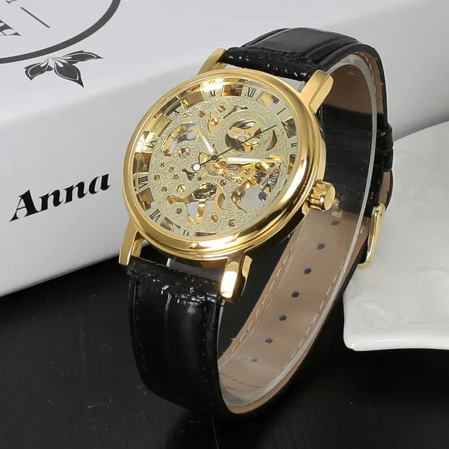 Thumbnail: Top Brand Winner Luxury Fashion Casual Stainless Steel Men Mechanical Watch 