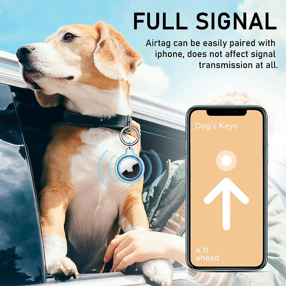 Thumbnail: Waterproof AirTag Holder, 4 Pack AirTag Keychain, AirTag Case for Dog Collar, 