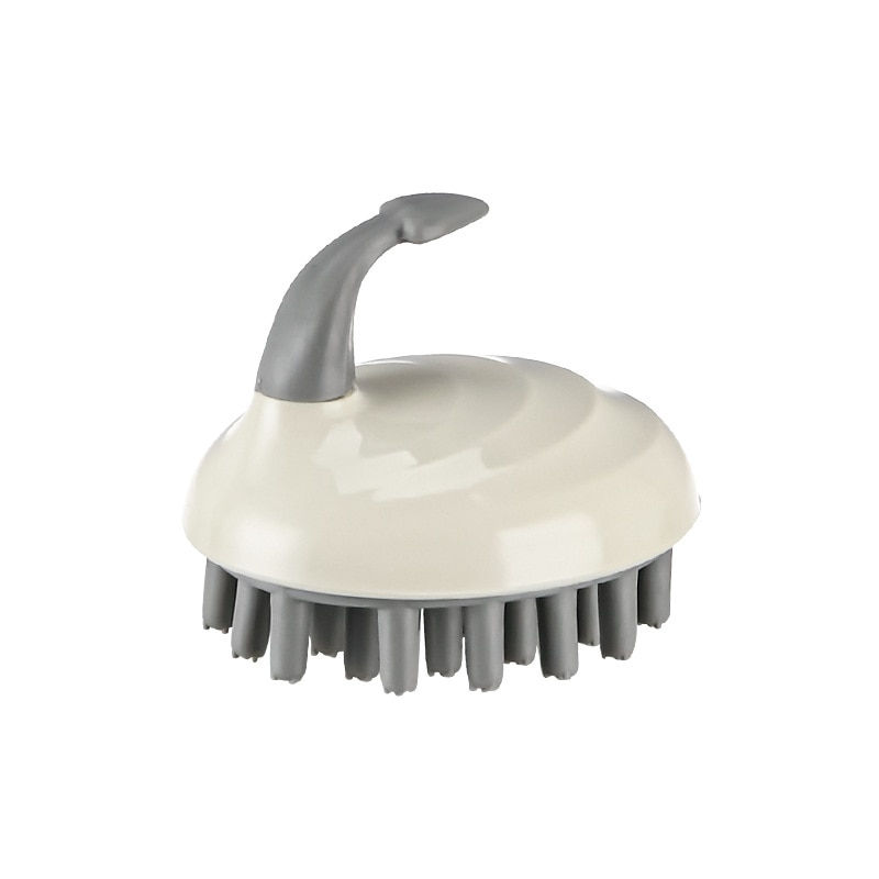 Thumbnail: Silicone Head Body Scalp Massage Brush Silicone Shampoo Brush Hair Washing Com