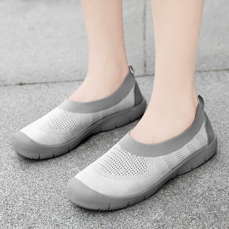 Thumbnail: STRONGSHEN Women Shoes Breathable Mesh Sneakers Ballet Flats Ladies Slip 