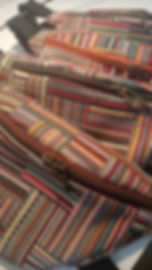 Miniature : Banane format XXL jacquard aztèque rayures déstructurées