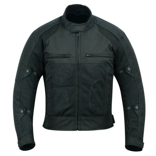 Buchii Motorcycle Jacket Heavy Duty 600D Cordura Waterproof High Visibility CE Full Protection Motorcycle Jacket for Men, Black / Grey, S