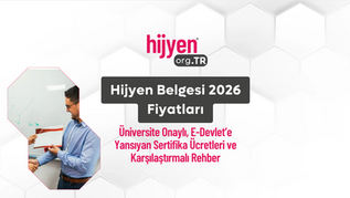 2026 Hijyen Belgesi Fiyatları