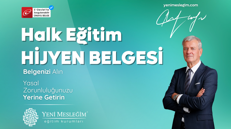 Halk Eğitim Hijyen Sertifikası, hijyen eğitimi zorunlu olan sektörlerde çalışanlar için gerekli bir belgelendirme sürecidir. Gıda üretim ve perakende iş yerleri, restoran, kafe, market, su üretim alanları, berber, kuaför, güzellik salonu, masaj salonu, sauna, hamam, otel, pansiyon ve benzeri işletmelerde görev yapan çalışanların hijyen eğitimi alması önem taşır. Hijyen Eğitimi Yönetmeliğine uygun olarak sunulan bu eğitim süreci, çalışanların halk sağlığını koruyacak hijyen bilgisine sahip olmasını destekler. Eğitim sonunda kurs bitirme belgesi düzenlenir. Hijyen.org.tr üzerinden Halk Eğitim Hijyen Sertifikası hakkında bilgi alabilir, başvuru sürecini inceleyebilir ve size uygun hijyen belgesi yönlendirmesine hızlıca ulaşabilirsiniz.
