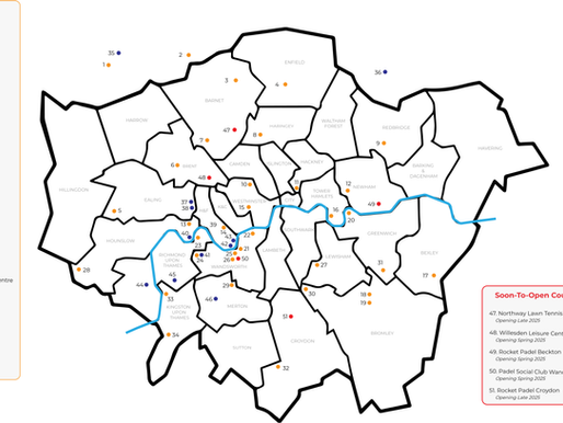 London Padel Court Map