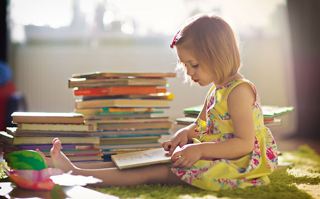 девочка, книги, чтение