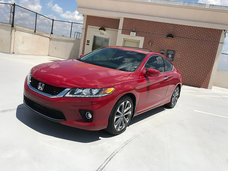 2013 Honda Accord Coupe EX-L V6 Red Automatic Low Miles ...