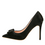Thumbnail: Thin Heel Suede Point Toe Bow Shoes Women Heels