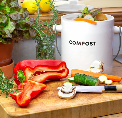 Compost pail near chopping board 1.jpeg