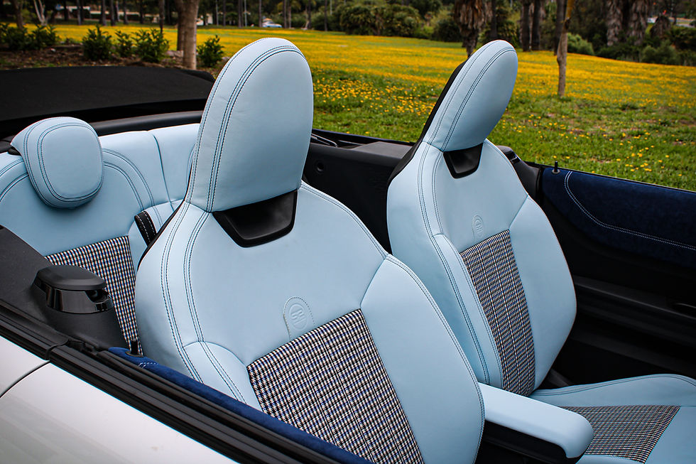 Thumbnail: MINI JCW Cabrio Custom interior Pepita / Charlesblue