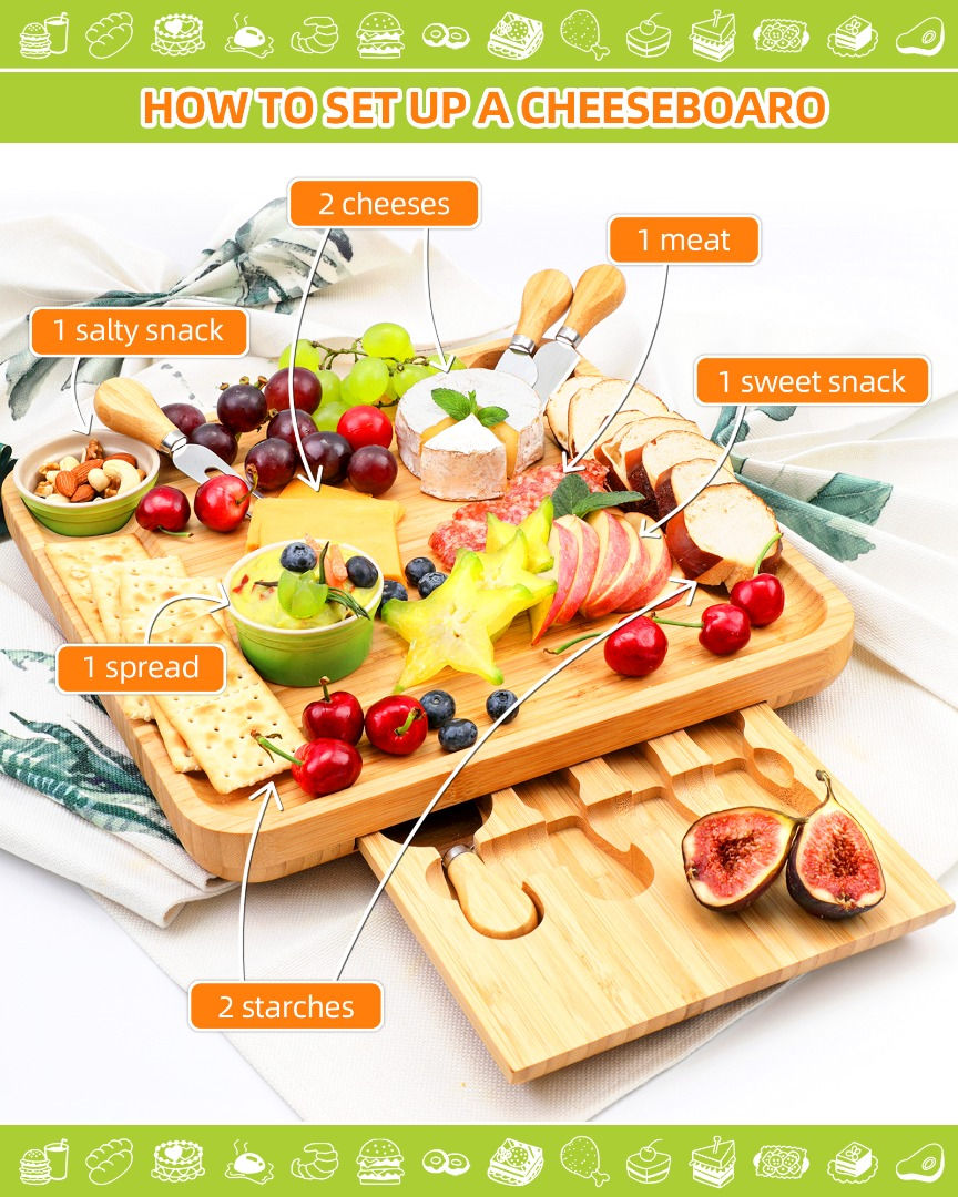 Thumbnail: Cheese board with Avocado Green ramekins