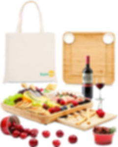 Cheese Board with Sangria Red Ramekins