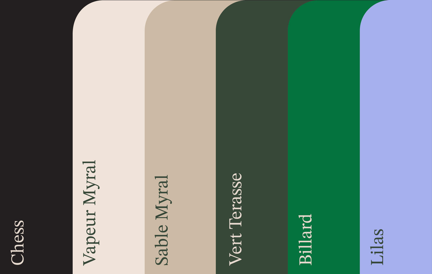 Palette de couleurs de Ostral