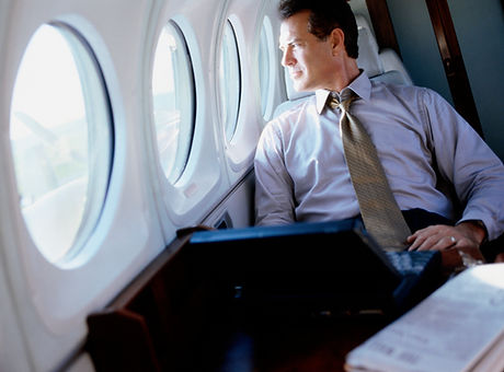 sitting on plane